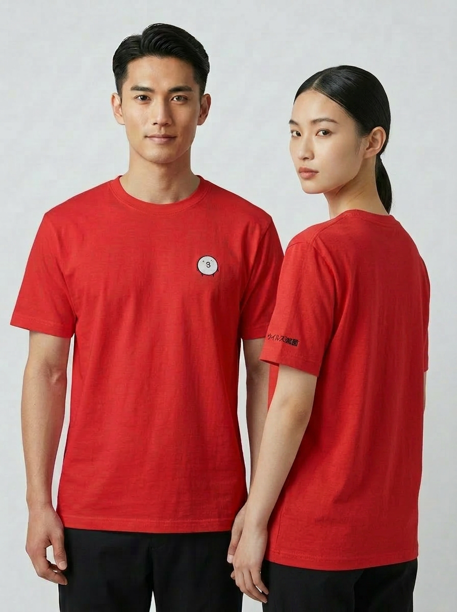 ウイルス太郎 刺繍Tシャツ